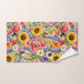 Sonnenblumen-Blumen-Badezimmer-Handtuch-Set Badhandtuch Set (Handtuch)