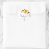 Sonnenblumen Blumen Blumen Boho schicke Hochzeit d Runder Aufkleber (Tasche)