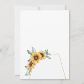 Sonnenblumen Blumen Eukalyptus Geometrisch Save The Date (Rückseite)