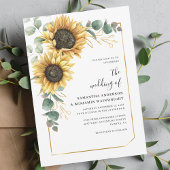 Sonnenblumen Blumen Eukalyptus Hochzeit Einladung