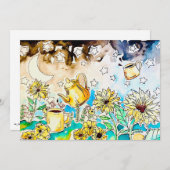 Sonnenblumen Blumen Feiertagskarte (Vorne/Hinten)