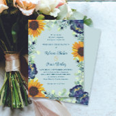 Sonnenblumen & Blumen Grüne Blumenzwiebeln Einladung