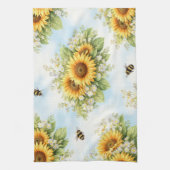 Sonnenblumen-Blumen-Küchenhandtuch Geschirrtuch (Vertikal)