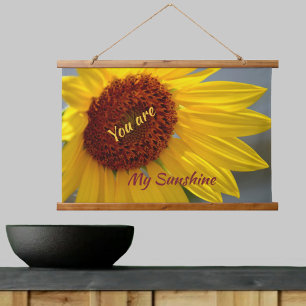 Sonnenblumen-Blumen-Mein-Sonne-Fotografisch Wandteppich Mit Holzrahmen