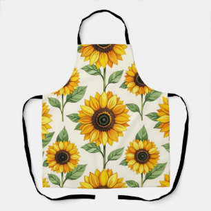 Sonnenblumen-Blumen nahtloses Muster Helles Gelb Schürze
