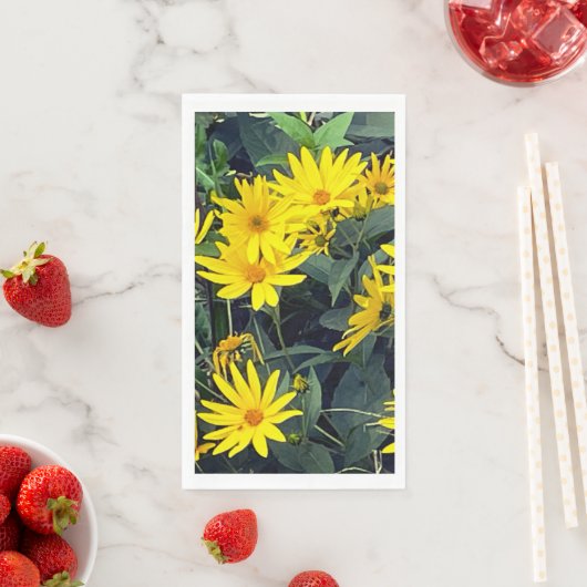 Sonnenblumen-Blumen-Papier-Serviette Serviette (Beispiel)