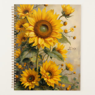 Sonnenblumen-Blumen-Spiral-Planer Botanisch Planer