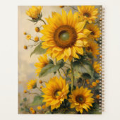 Sonnenblumen-Blumen-Spiral-Planer Botanisch Planer (Rückseite)