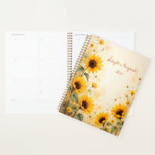 Sonnenblumen-Blumen-Spiralblock-Botanikdruck Planer (Anzeige)