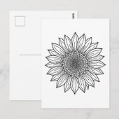 Sonnenblumen Blumenbild Kunst Postkarte (Vorne/Hinten)