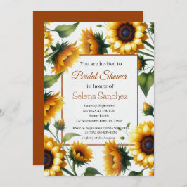 Sonnenblumen Blumenbrille für ihr Brautparty Einladung