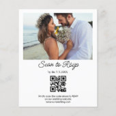 Sonnenblumen Blumencode Foto Hochzeitseinladung (Rückseite)