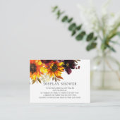 Sonnenblumen-Blumendusche Begleitkarte (Stehend Vorderseite)