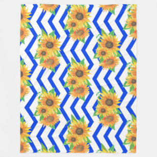 Sonnenblumen Blumengarten Fleecedecke