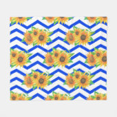 Sonnenblumen Blumengarten Fleecedecke (Vorderseite (Horizontal))