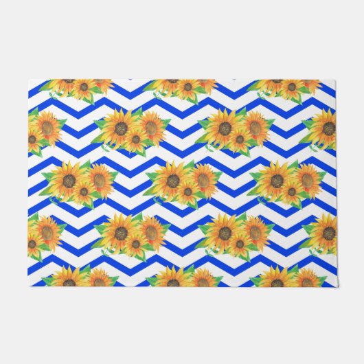 Sonnenblumen Blumengarten Fußmatte (Vorderseite)