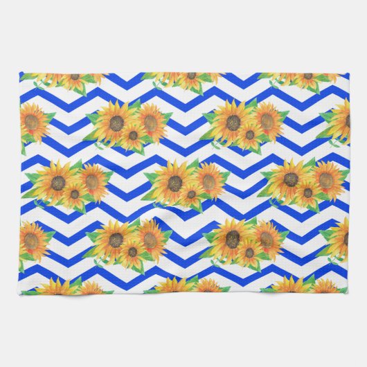Sonnenblumen Blumengarten Geschirrtuch (Horizontal)