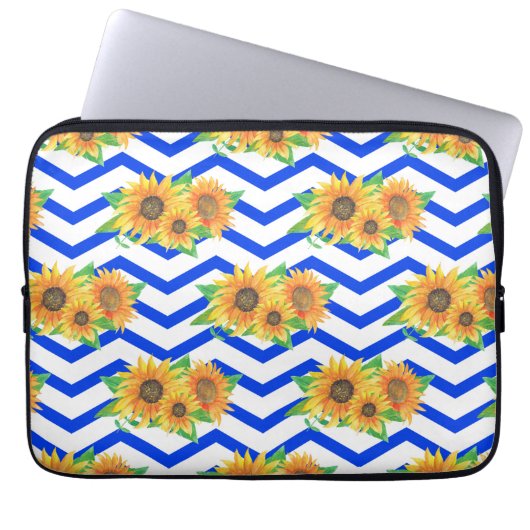 Sonnenblumen Blumengarten Laptopschutzhülle (Vorderseite)