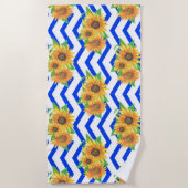 Sonnenblumen Blumengarten Strandtuch (Vorderseite)