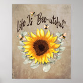 Sonnenblumen Blumengrün Inspiration Poster (Vorne)