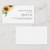 Sonnenblumen Blumengrün Skript Rezept Begleitkarte (Vorne/Hinten)