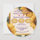 Sonnenblumen Blumenhochzeit Einladung (Vorderseite)