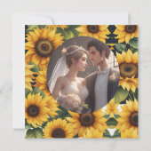 Sonnenblumen Blumenhochzeit Einladung (Rückseite)