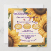 Sonnenblumen Blumenhochzeit Einladung (Vorderseite)