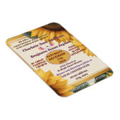 Sonnenblumen Blumenhochzeit Magnet (Rechte Seite)