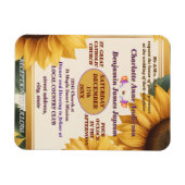 Sonnenblumen Blumenhochzeit Magnet (Horizontal)