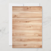 Sonnenblumen Blumenholz Brautparty Einladung (Rückseite)