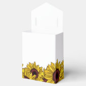 Sonnenblumen Blumenkästen mit personalisierter Gas Geschenkschachtel (Geöffnet)