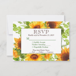 Sonnenblumen Blumenkohl-Reaktion mit Blumenkohl/UA RSVP Karte