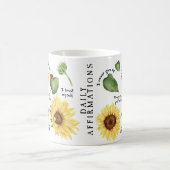 Sonnenblumen Blumenkunst, positive Affirmative Sel Kaffeetasse (Mittel)