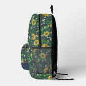 Sonnenblumen Blumenmuster Navy Blue Bedruckter Rucksack (Rechts)