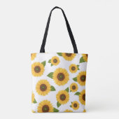 Sonnenblumen-Blumenmuster-Tasche Tasche (Rückseite)