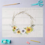 Sonnenblumen Blumenreath Anemone Foliage Decoupage Seidenpapier (Basteln)