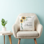 Sonnenblumen-Blumenschrift Brautdusche Kissen (Stuhl )