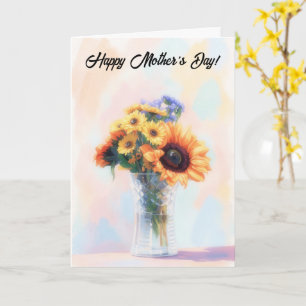 Sonnenblumen-Blumenstrauß Blumen Muttertag Karte