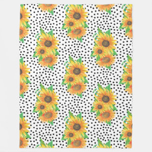 Sonnenblumen Blumenwall Decks Fleecedecke