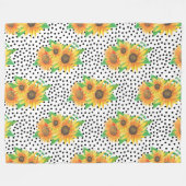 Sonnenblumen Blumenwall Decks Fleecedecke (Vorderseite (Horizontal))