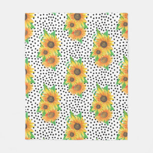 Sonnenblumen Blumenwall Decks Fleecedecke