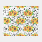 Sonnenblumen Blumenwall Decks Fleecedecke (Vorderseite (Horizontal))
