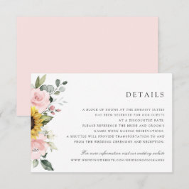 Sonnenblumen Blush Greenerity Hochzeitskarte Einladung