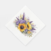 Sonnenblumen-Blüten Serviette (Ecke)