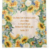 Sonnenblumen Blütenblume Verse Behalt Perfekter Fr Duschvorhang (Vorderseite)