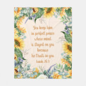 Sonnenblumen Blütenblume Verse Behalt Perfekter Fr Fleecedecke (Vorderseite)