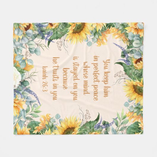 Sonnenblumen Blütenblume Verse Behalt Perfekter Fr Fleecedecke (Vorderseite (Horizontal))