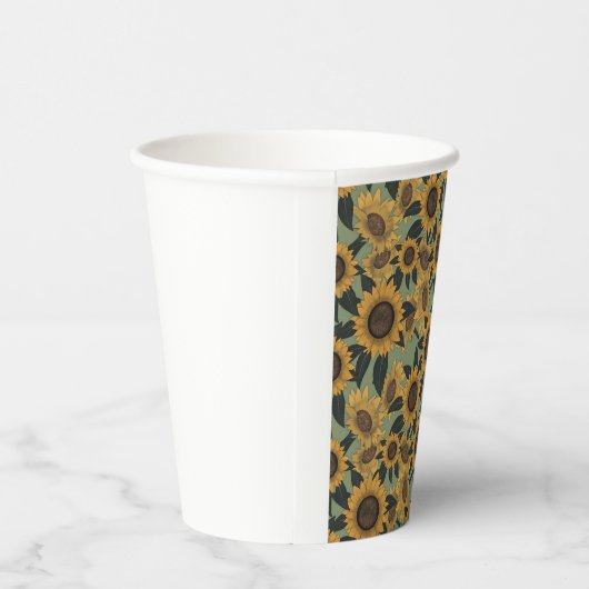 Sonnenblumen Blütendusche Kinderduschen Pappbecher (Rechts)