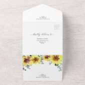 Sonnenblumen BlütenEukalyptus Hochzeiten Details U All In One Einladung (Außenbereich)